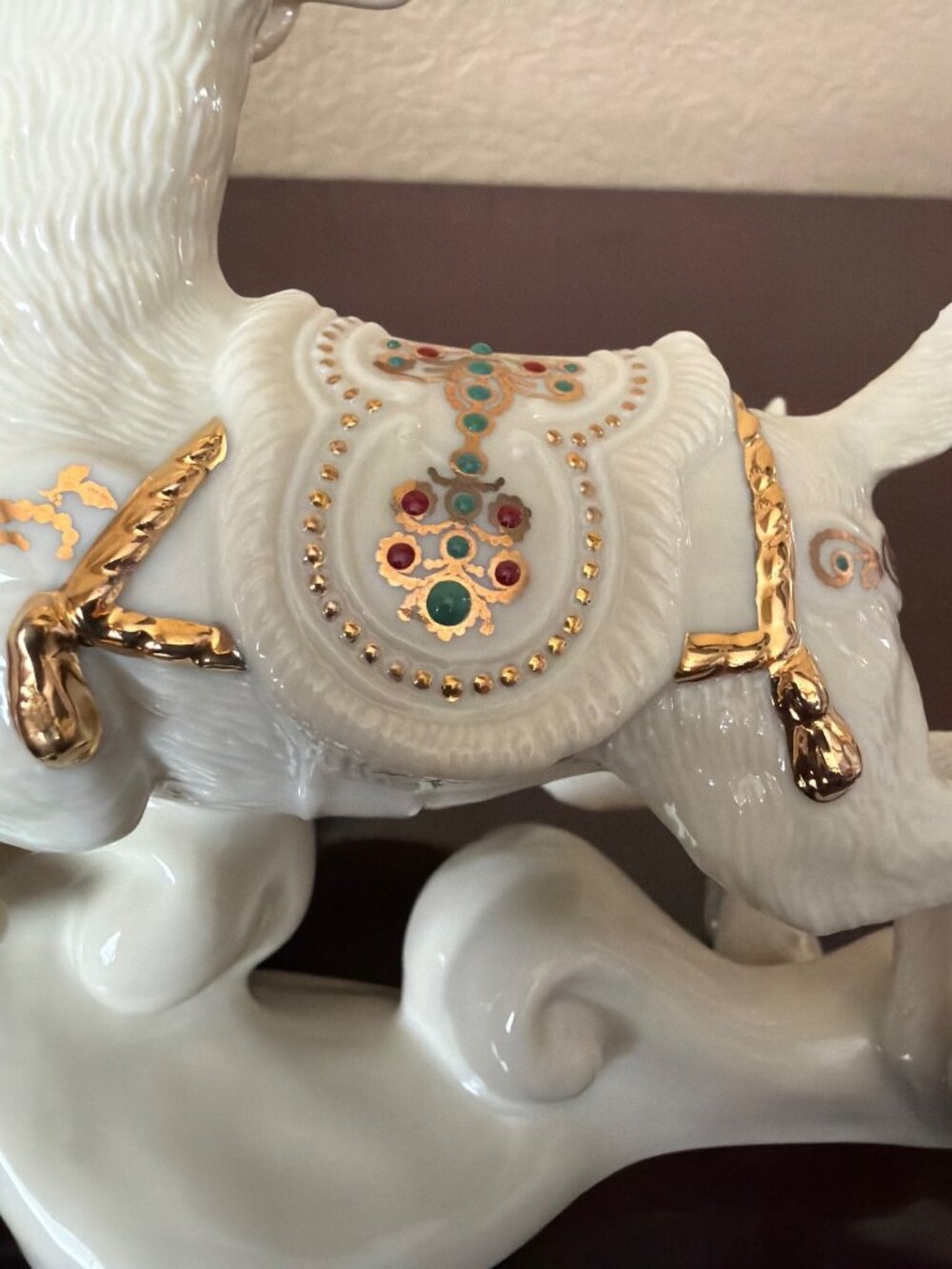 Lenox Dash Away All Reindeer Dasher & Dancer 24K Gold Porcelain MINT - No Box - Picture 11 of 14